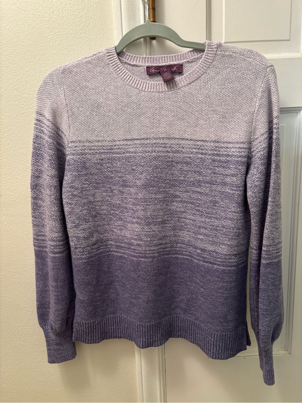 Women’s Ombre Multi Lavender Knit Sweater
Size M